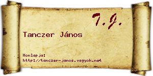 Tanczer János névjegykártya